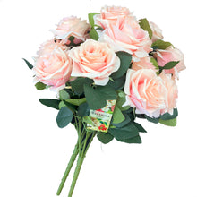 Load image into Gallery viewer, Silk Flower 2 Bundles (with Total 20 Heads)Artificial Rose Flower Bush, for DIY Any Decoration Artificial Silk Flower(Blush)
