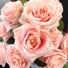 Load image into Gallery viewer, Silk Flower 2 Bundles (with Total 20 Heads)Artificial Rose Flower Bush, for DIY Any Decoration Artificial Silk Flower(Blush)
